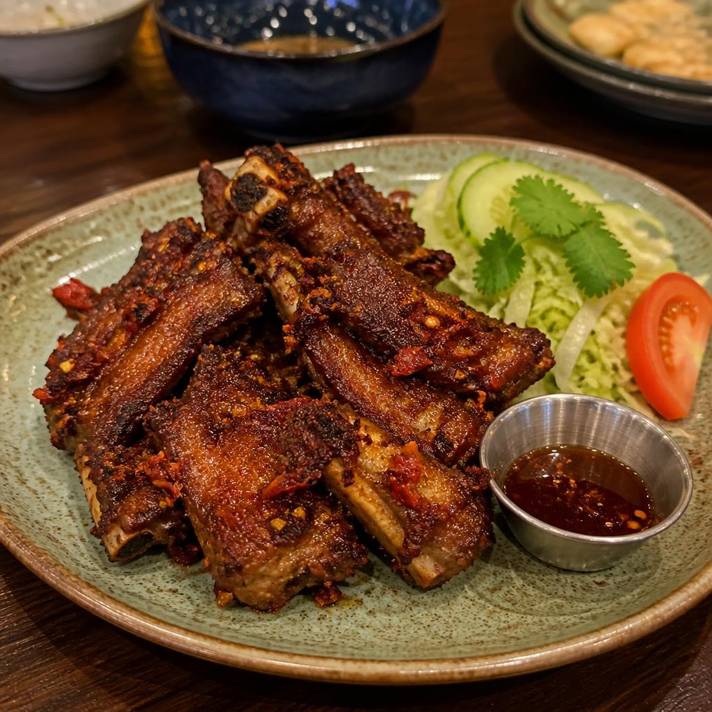 Spicy chilli pepper spare ribs