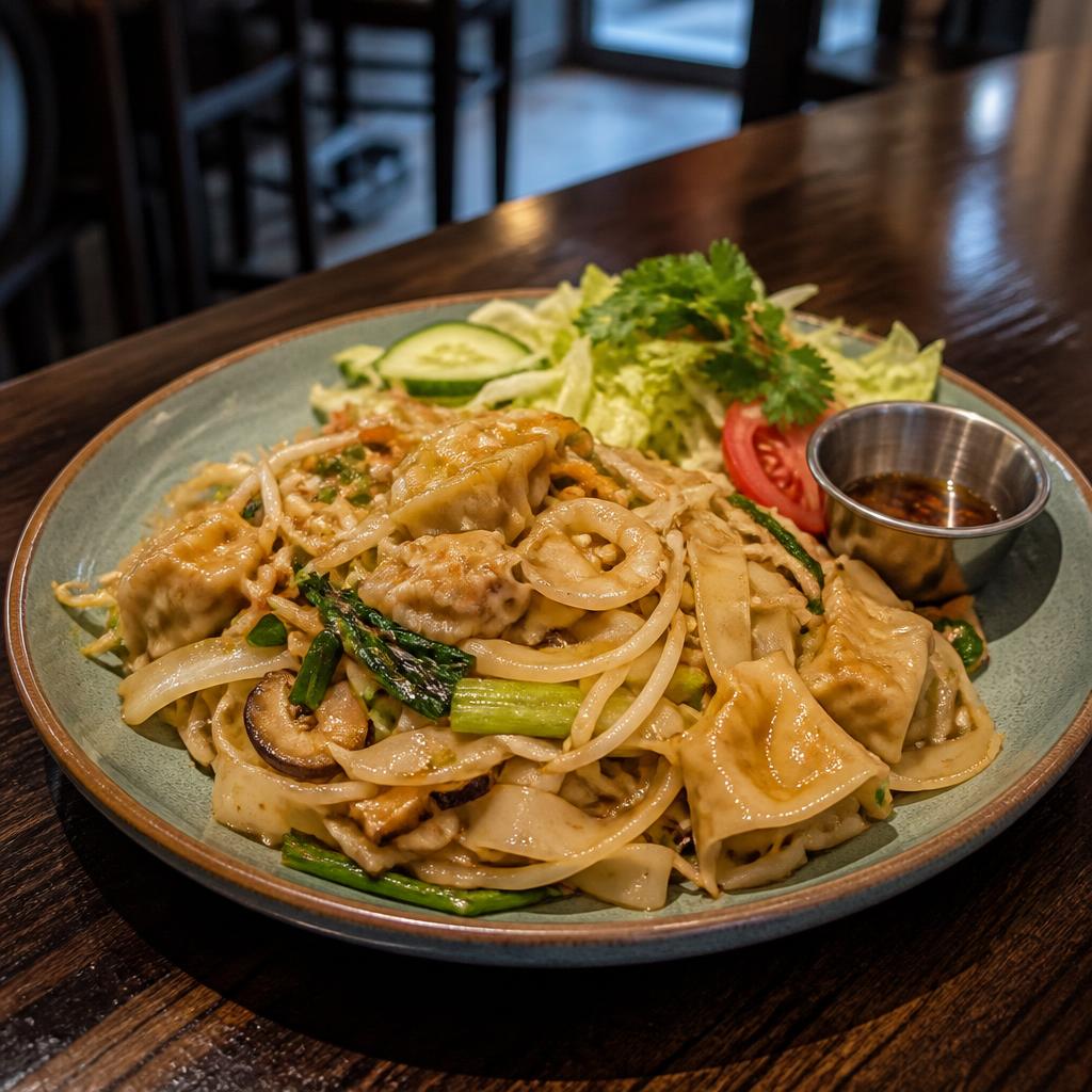 Veggie wonton ho-fun